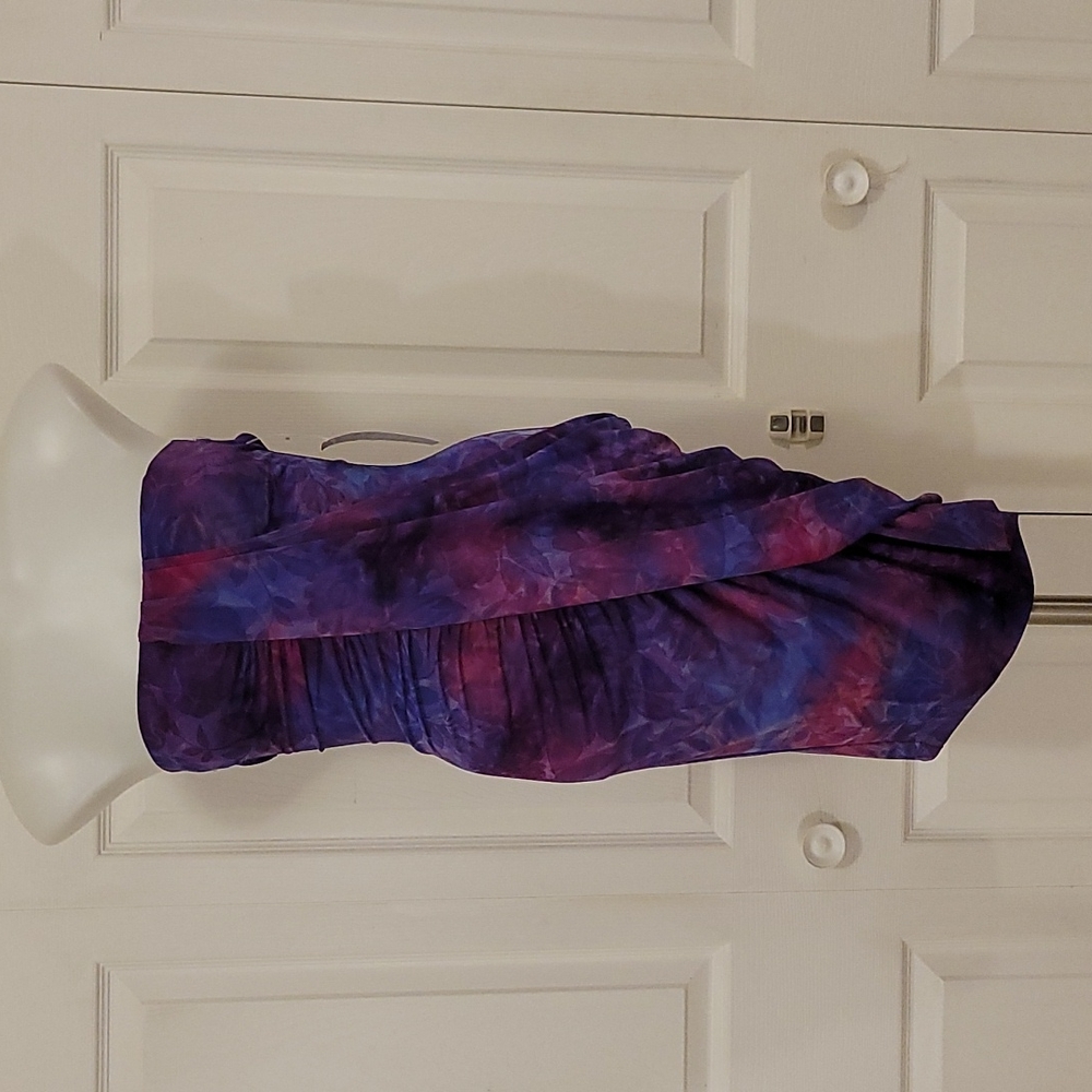 Egen strapless purple pink stretchy dress  size S